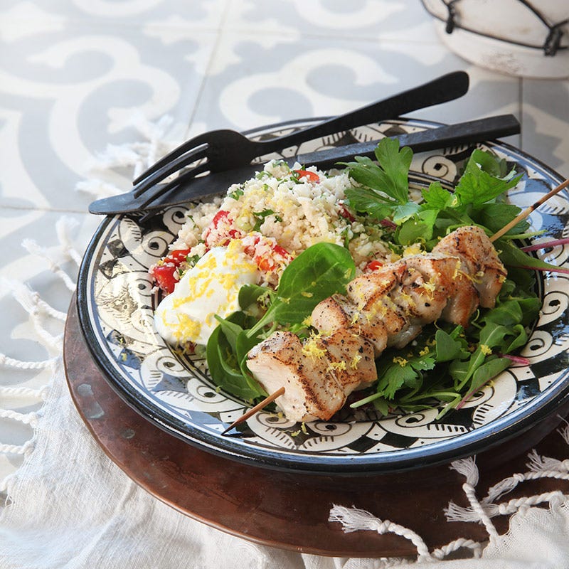 Foto av Blomkålstabbouleh med kycklingspett från WW ViktVäktarna