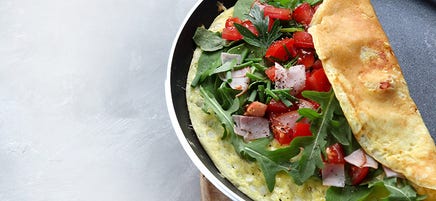 Kalkonomelett med cottage cheese