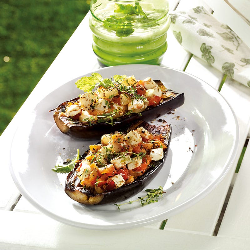 Foto av Fylld aubergine med myntayoghurt från WW ViktVäktarna
