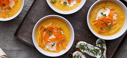 Morotssoppa med rågbröd