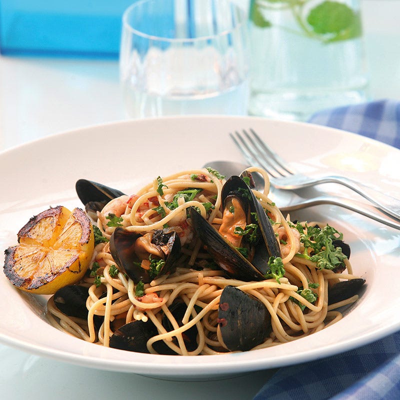 Foto av Spagetti med vitlök och skaldjur från WW ViktVäktarna