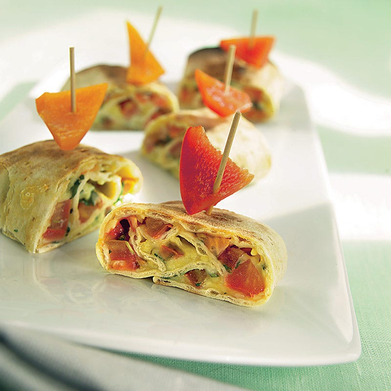 Foto av Tunnbrödssnitt med paprikaprydnad från WW ViktVäktarna