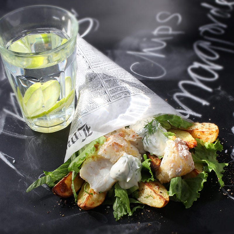 Foto av Fish and chips från WW ViktVäktarna