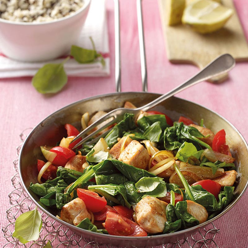 Foto van Kip met spinazie door WW