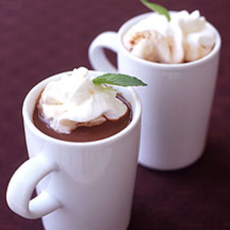 Foto van Warme chocolademelk met munt door WW