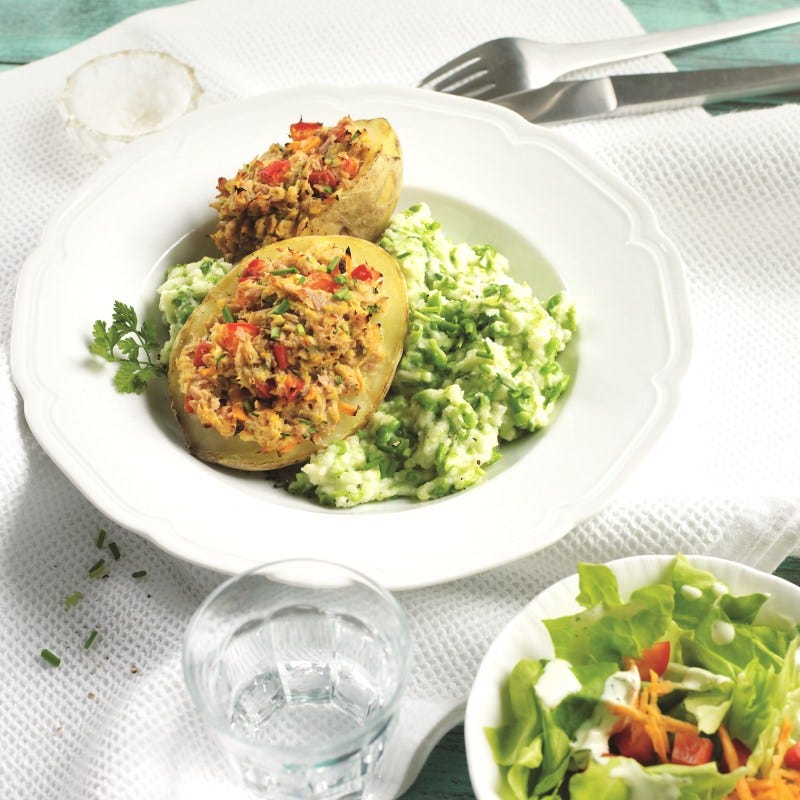 Foto van Gevulde aardappelen met tonijn uit de oven door WW