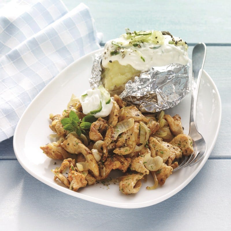 Foto van Kipgyros met tzatziki door WW