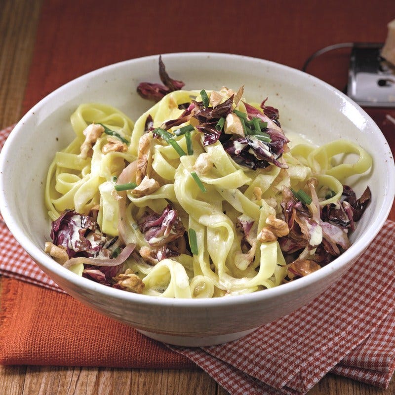 Foto van Tagliatelle met gekaramelliseerde radicchio door WW