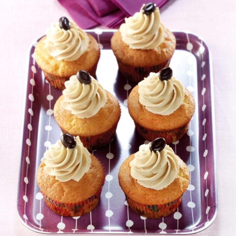 Foto van Vanillecupcakes met een toefje mokka door WW