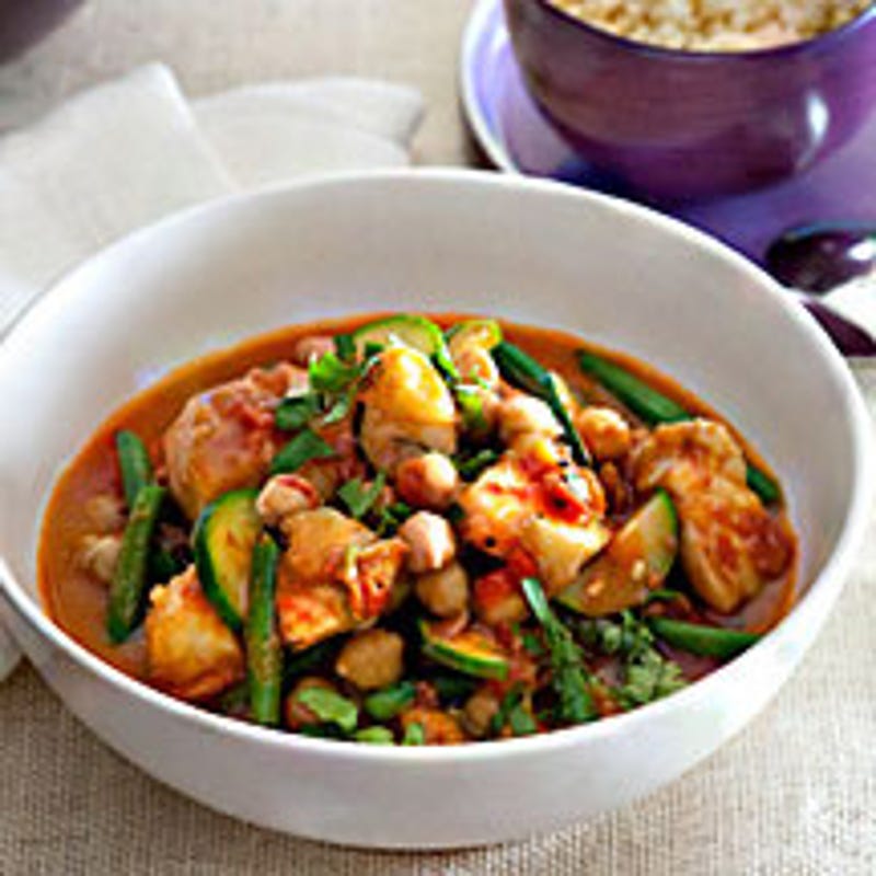 Foto van Stoofpotje met vis en kikkererwten door WW