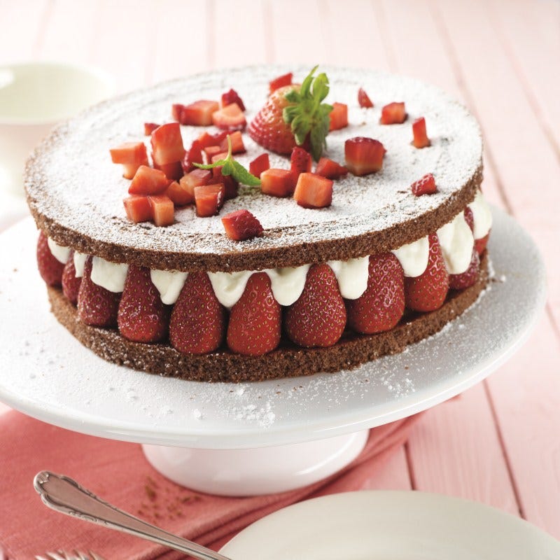 Foto van Chocolade-aardbeientaart door WW