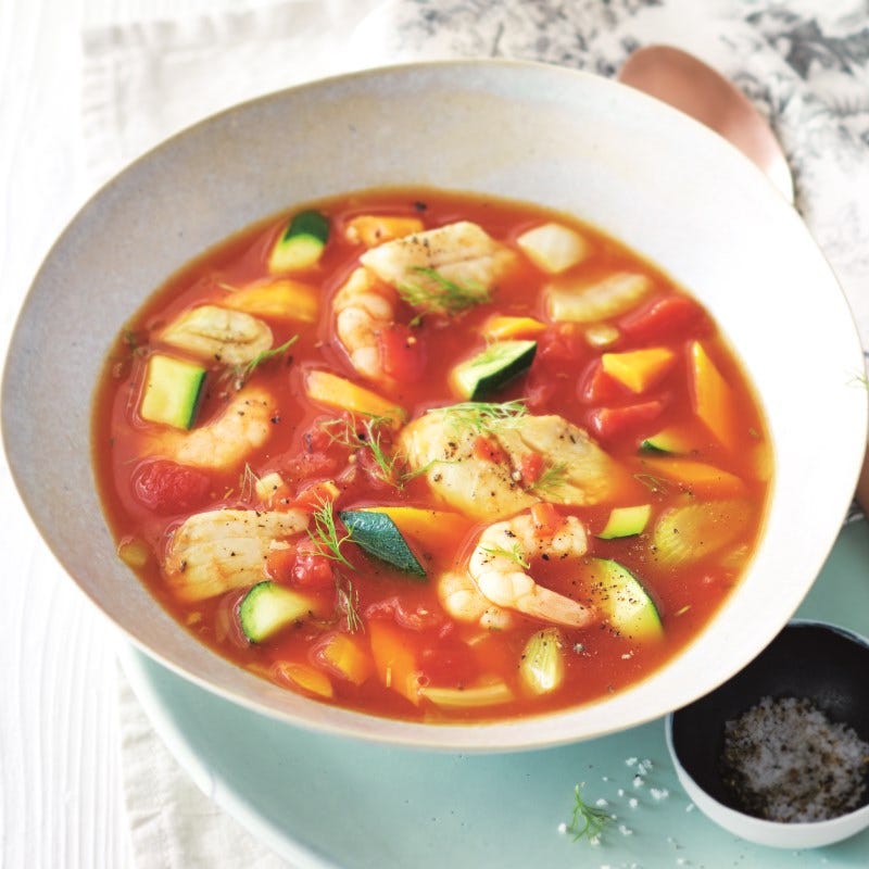 Foto van Provençaalse vissoep met scampi door WW