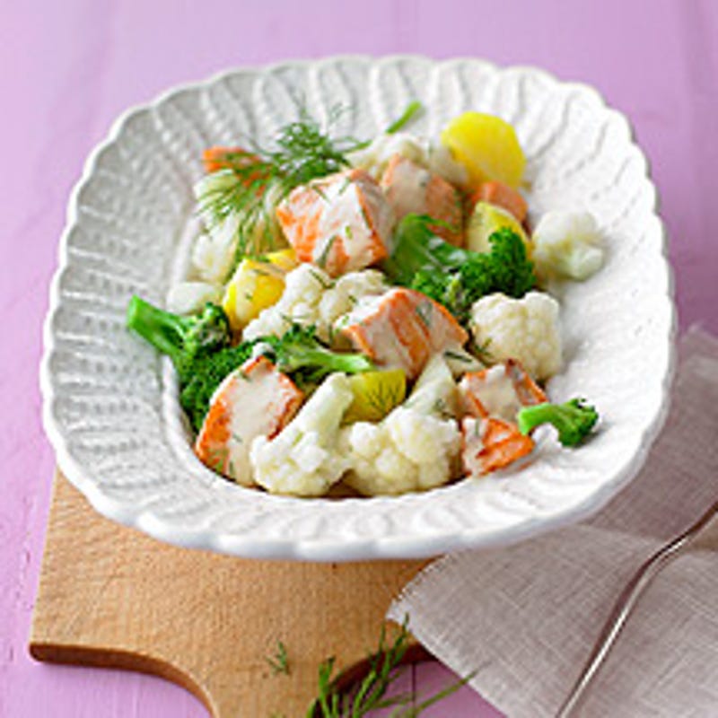 Foto van Groentenragout met zalm door WW