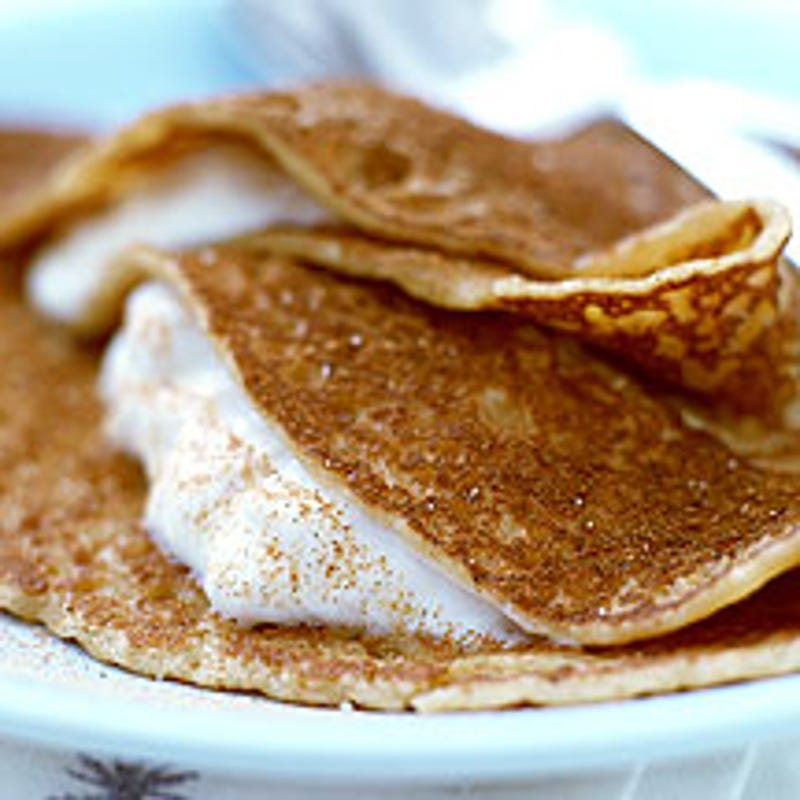 Foto van Pannenkoeken met banaan en kaneel door WW