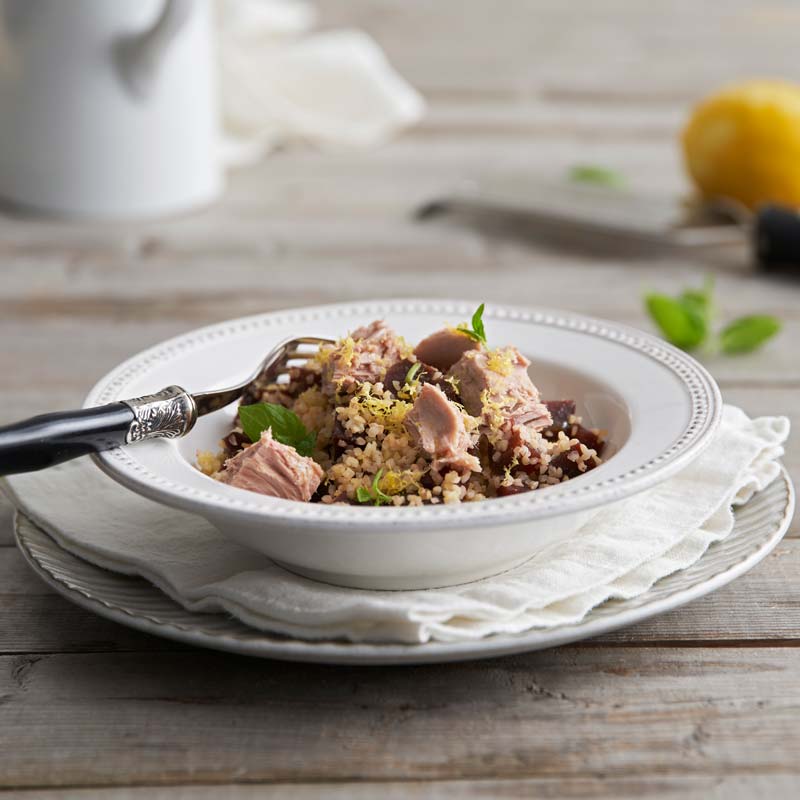 ViktVäktarna - Bulgur med tonfisk, rödbetor och mynta