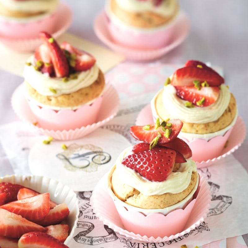 Foto van Aardbeiencupcakes door WW