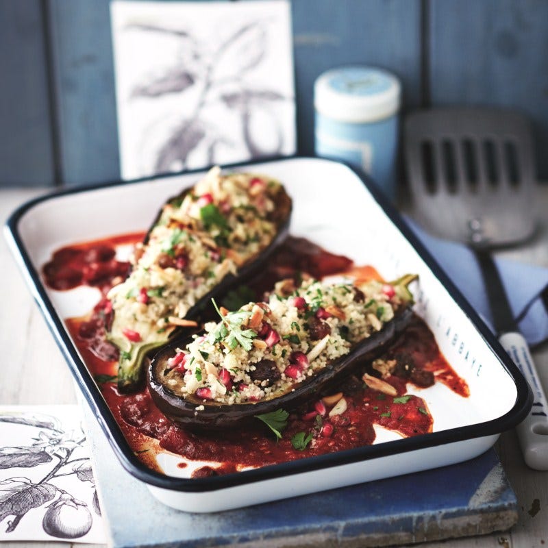 Foto van Gevulde aubergine met couscous door WW