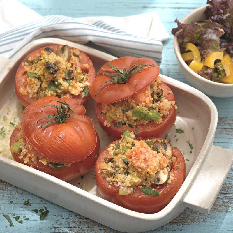 Foto van Tomaten met couscousvulling door WW