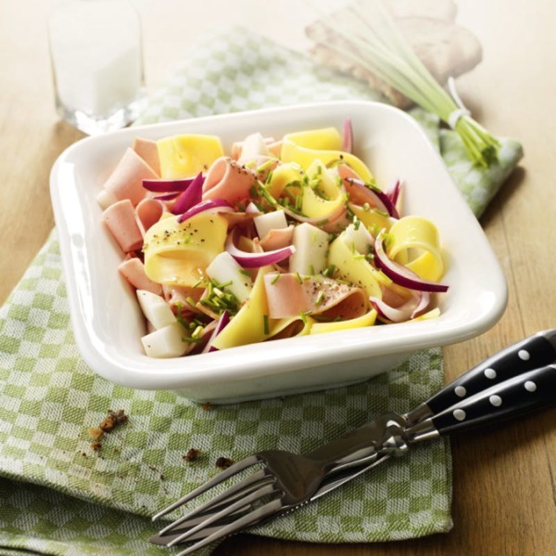 Foto van Salade van rettich, kaas en ham door WW