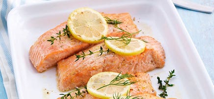 Gekruide zalm uit de oven