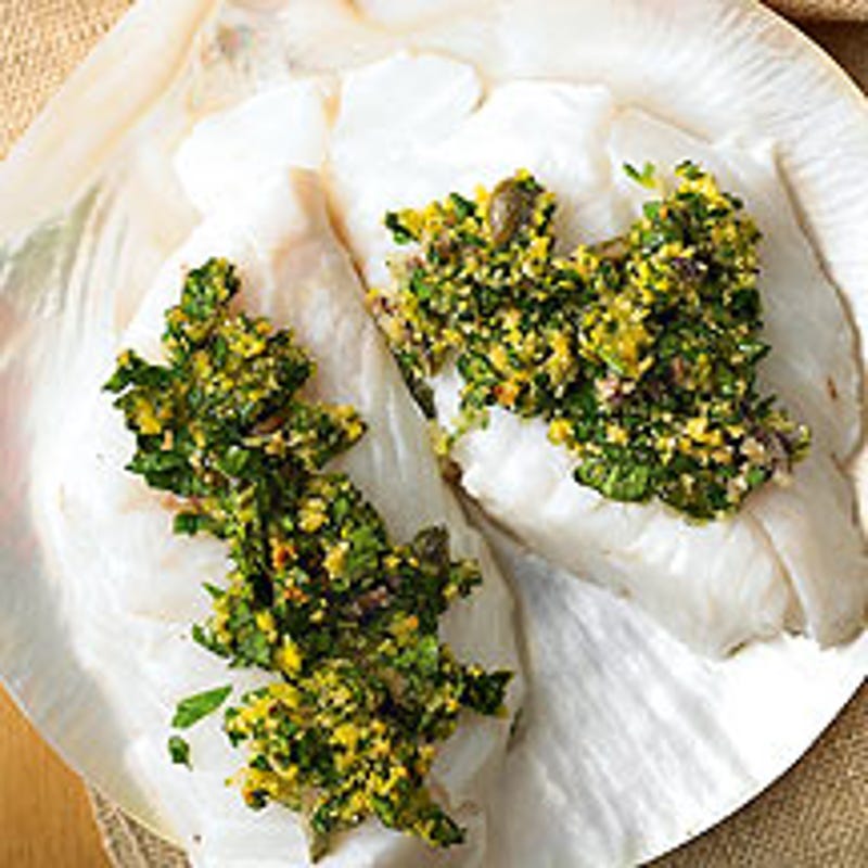 Foto van Kabeljauw met kruidenkorst door WW