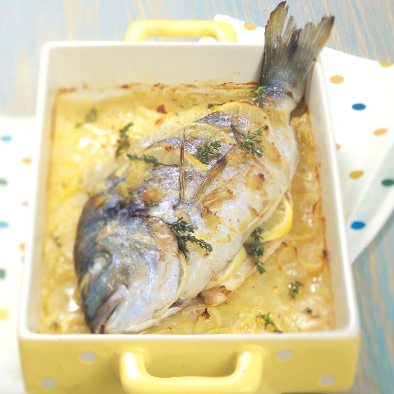 Foto van Dorade met citroen en gember door WW