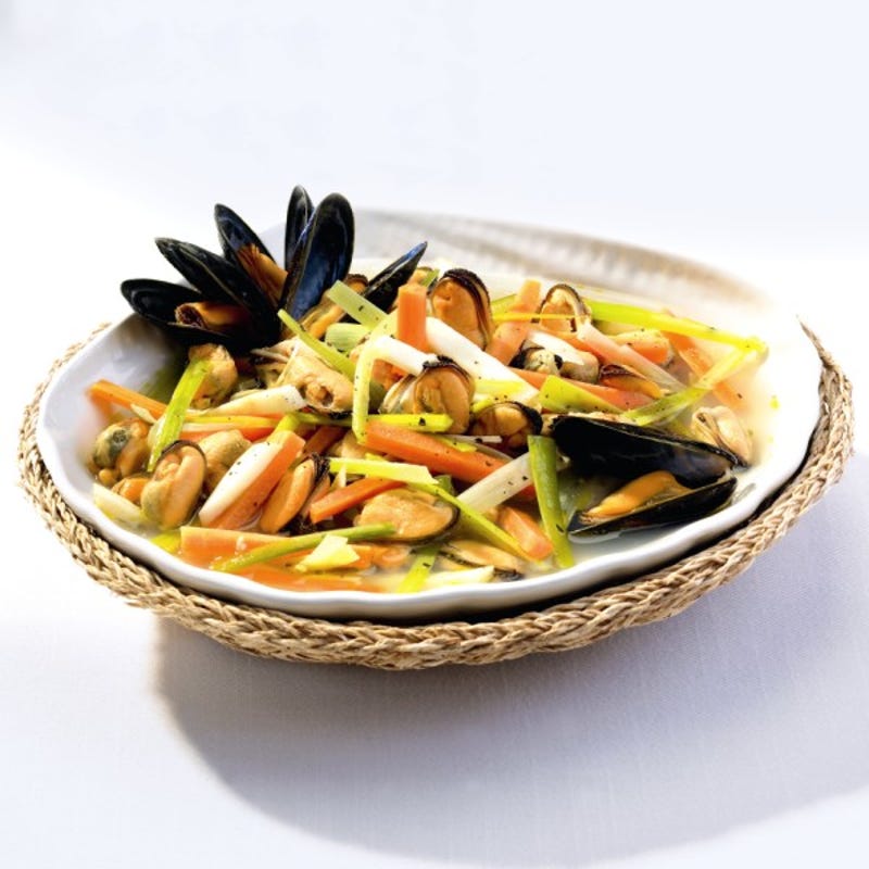 Foto van Mosselen met groenten door WW