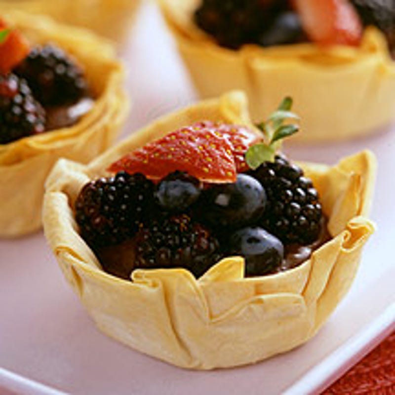 Foto van Gevulde filodeeg taartjes door WW