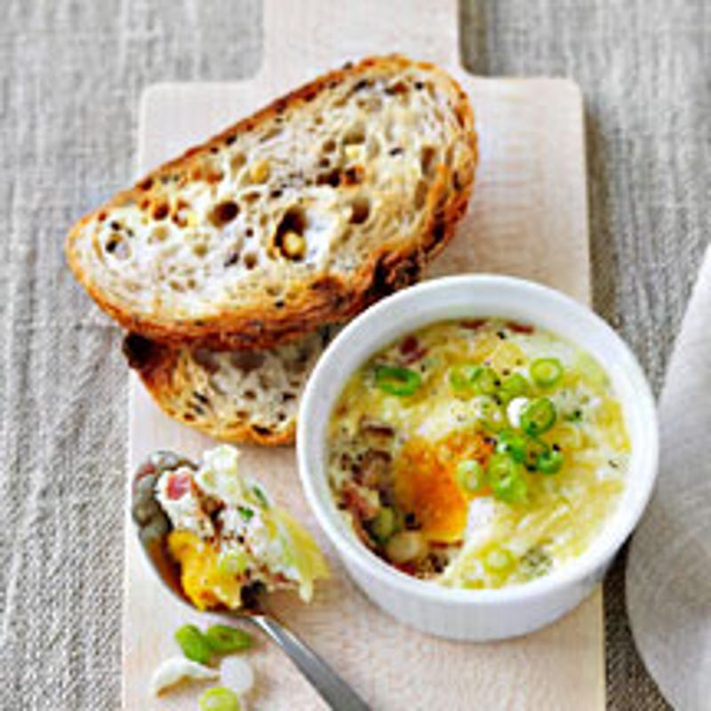 Foto van In de oven gebakken ei met ham en kaas door WW