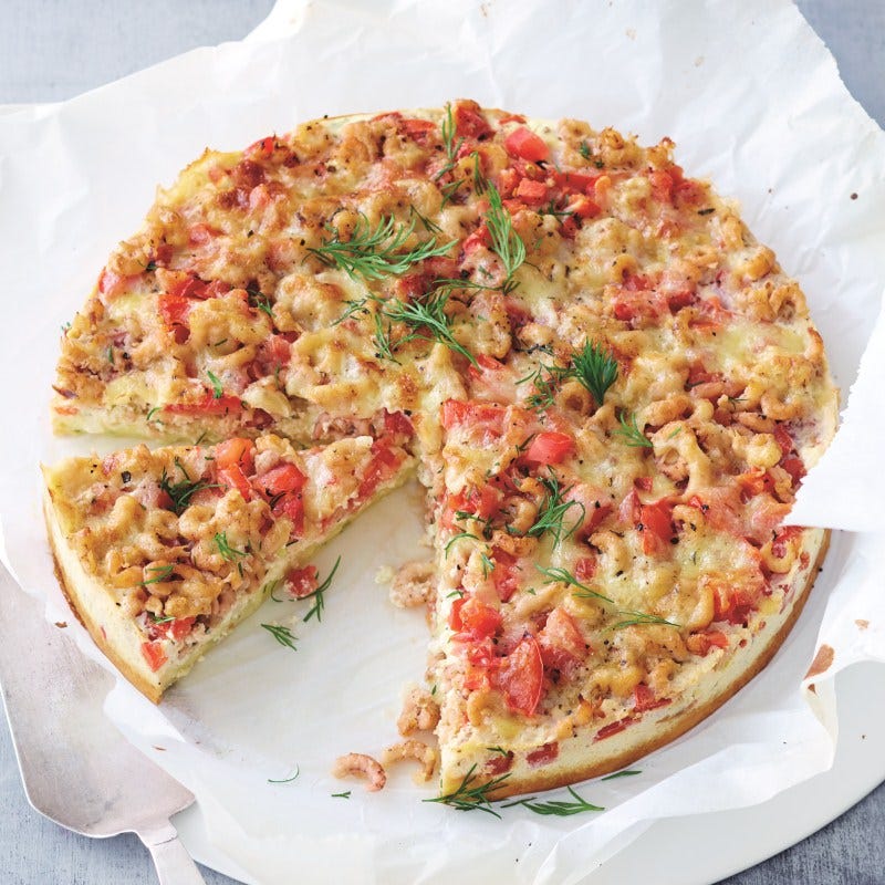 Foto van Noorse garnalentaart door WW