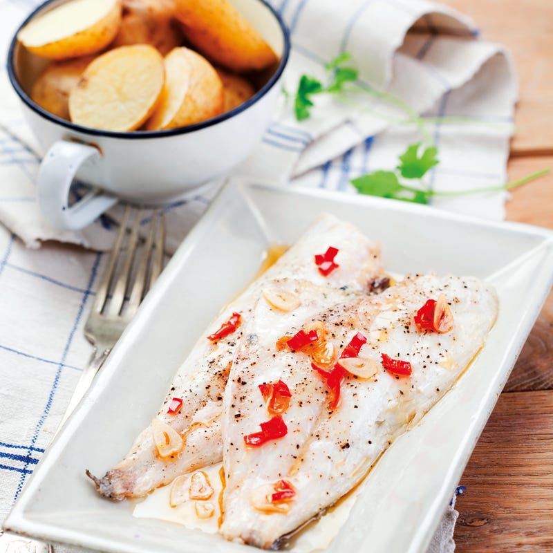 Doradefilet met aardappelen