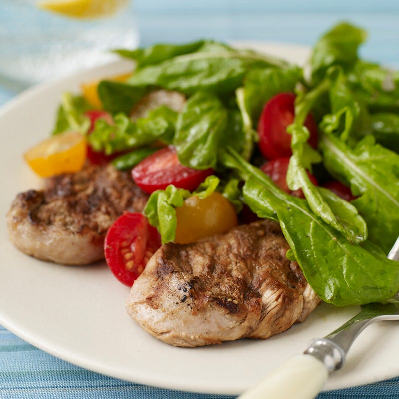 Foto van Varkensfilet met rucola en tomaat door WW