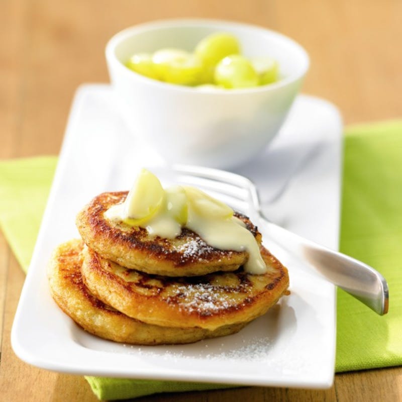 Foto van Kwarkpannenkoekjes met compote door WW