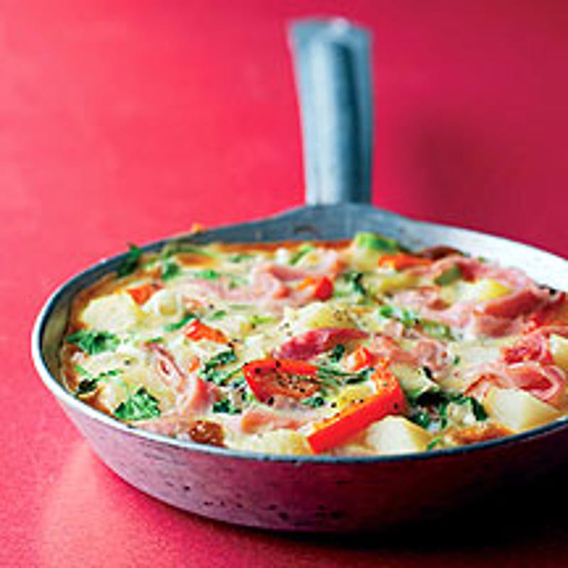 Foto van Tortilla met paprika en ham door WW