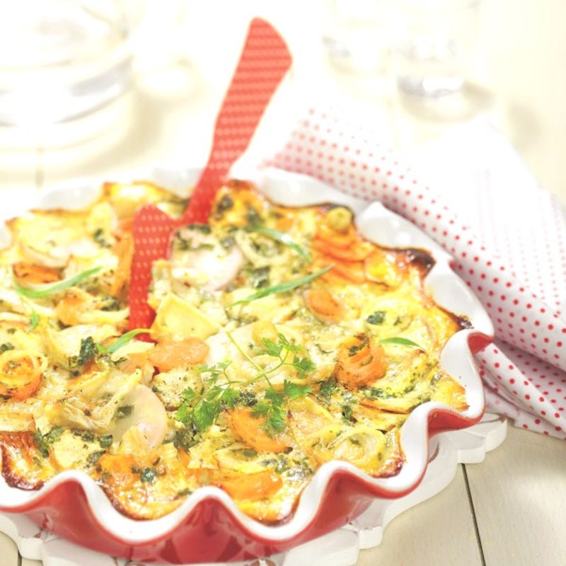 Foto van Clafoutis van primeurgroenten met geitenkaas door WW