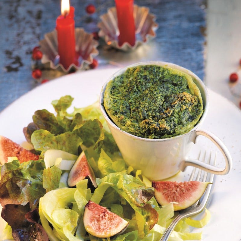 Foto van Spinaziesoufflé met vijgensalade door WW
