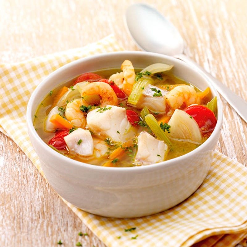 Foto van Vissoep met garnalen door WW