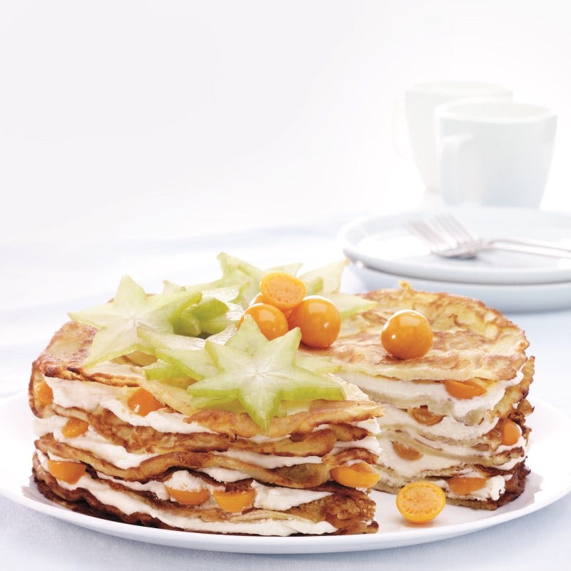 Foto van Pannenkoektaart met Kaapse kruisbes door WW