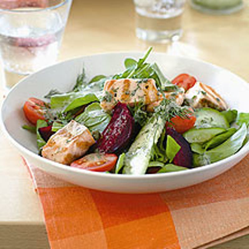 Foto van Salade met zalm door WW