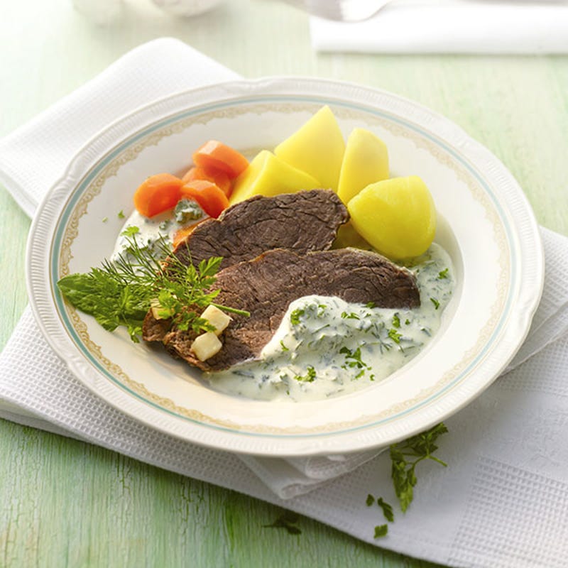Foto van Runderlap met groene saus door WW