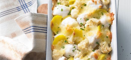 Gratin van kabeljauw en aardappel
