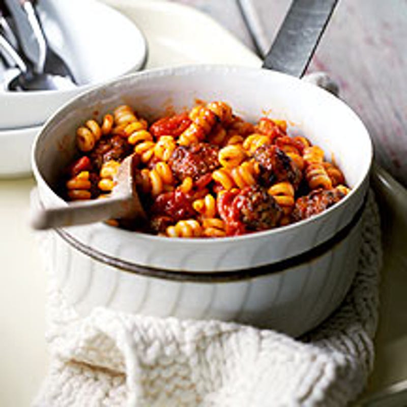 Foto van Tomaten-pasta met gehaktballetjes door WW
