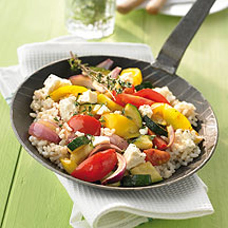 Foto van Groentepannetje met geitenkaas door WW