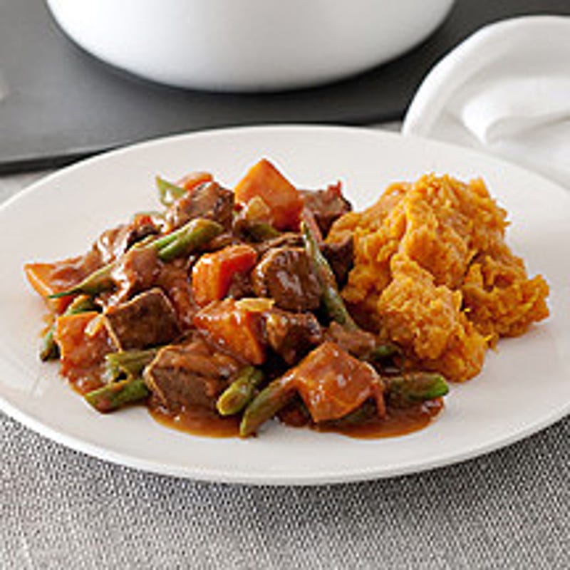 Foto van Hachee met zoete aardappelpuree door WW