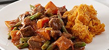 Hachee met zoete aardappelpuree