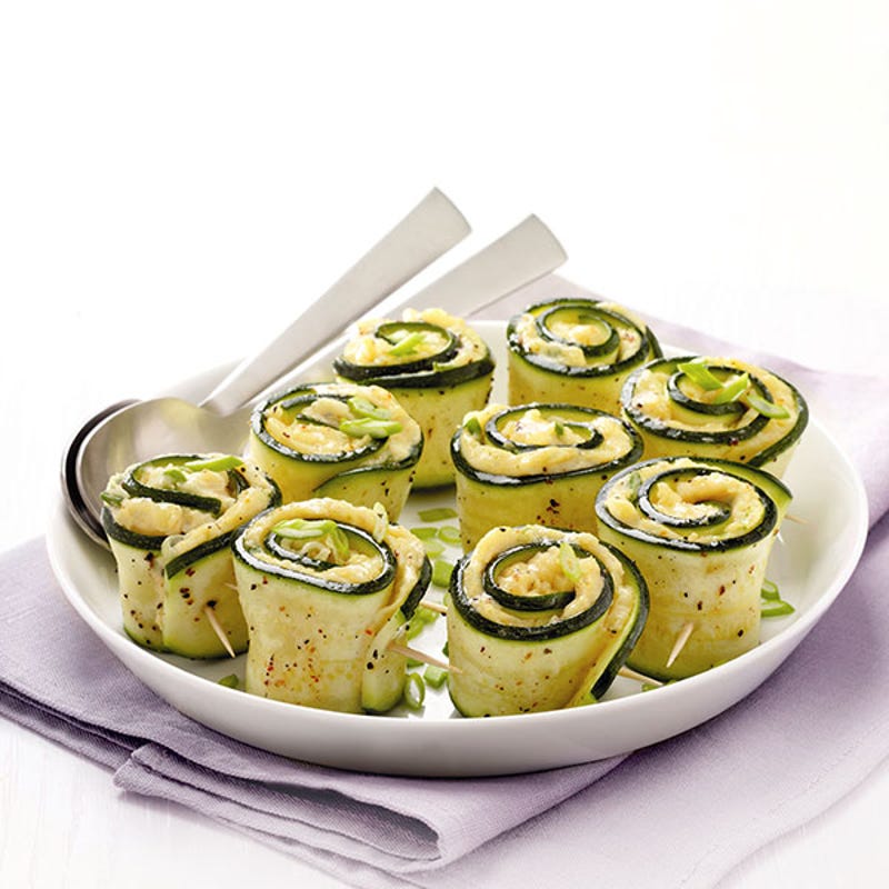 Foto van Courgetterolletjes met aardappelcrème door WW