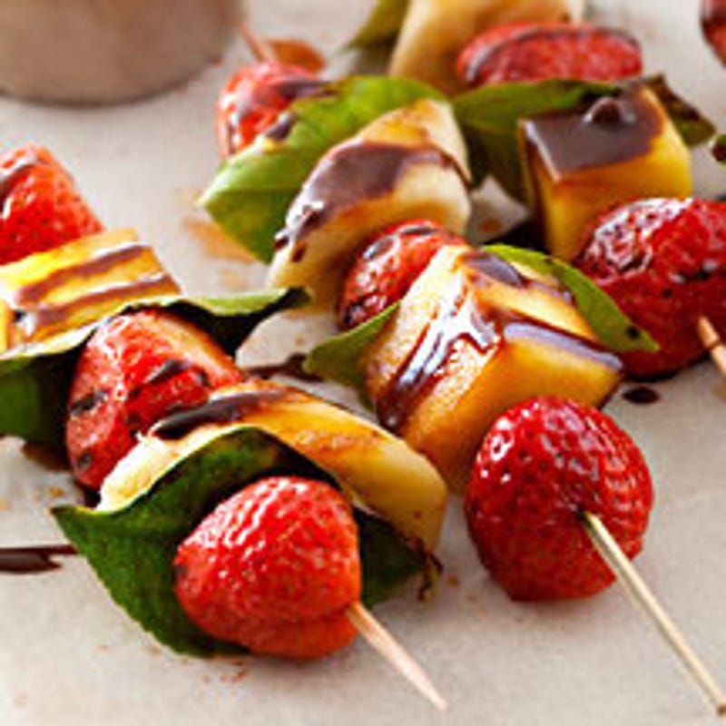 Foto van Fruitspies met choc-hazelnootsaus door WW