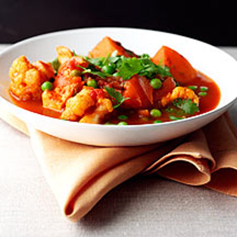 Foto van Groentencurry met aardappelen en Koriander door WW