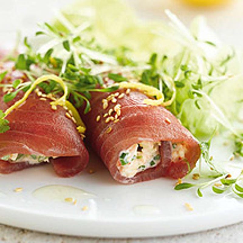 Foto van Rolletjes van verse tonijn en rivierkreeftjes door WW