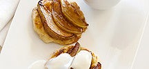 Pannenkoekjes met gecarameliseerde peer